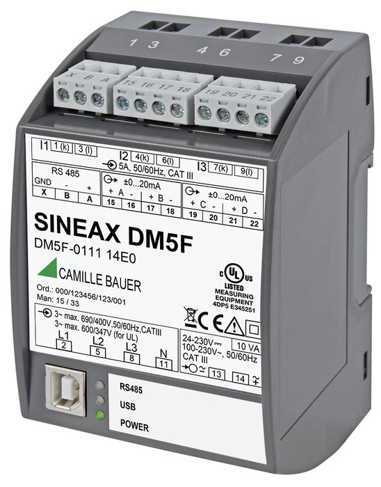 SINEAX DM5: The next generation of transducers  Universal heavy current technology with maximum precision
